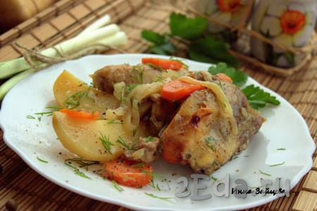 Рецепт курицы с картошкой в банке в духовке 