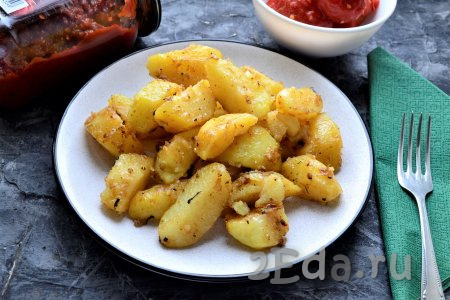 Картошка, запечённая в соевом соусе в духовке
