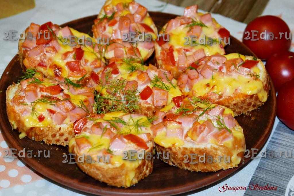 Пицца-бутерброды в духовке - Со Вкусом