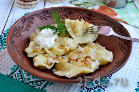 Рецепт вареников с картошкой и салом