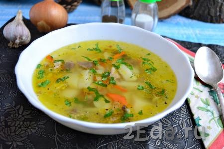 Картофельный суп со свининой