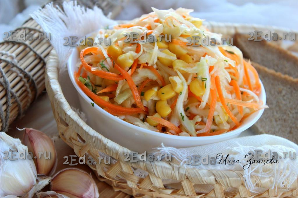 Салаты из белокочанной капусты: 15 рецептов