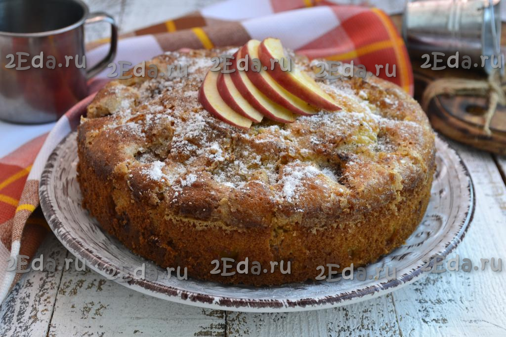 Яблочный Пирог В Духовке Фото