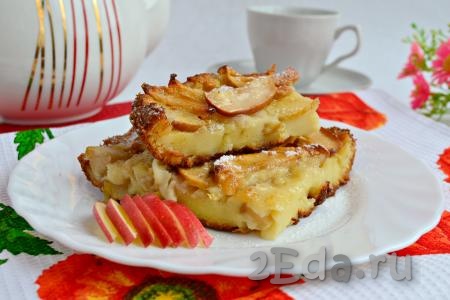 Рецепт яблочного пирога на молоке
