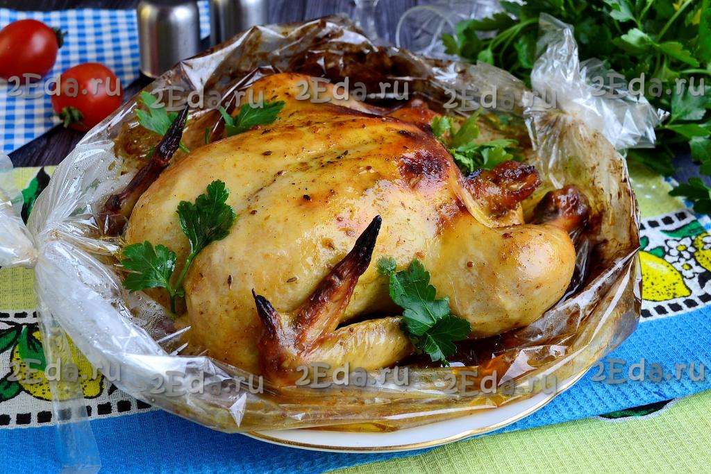 Курица с рисом в рукаве – кулинарный рецепт