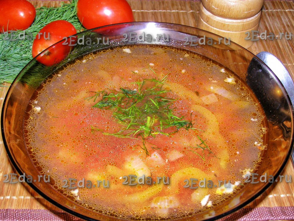 Суп «Фасоль в томате»