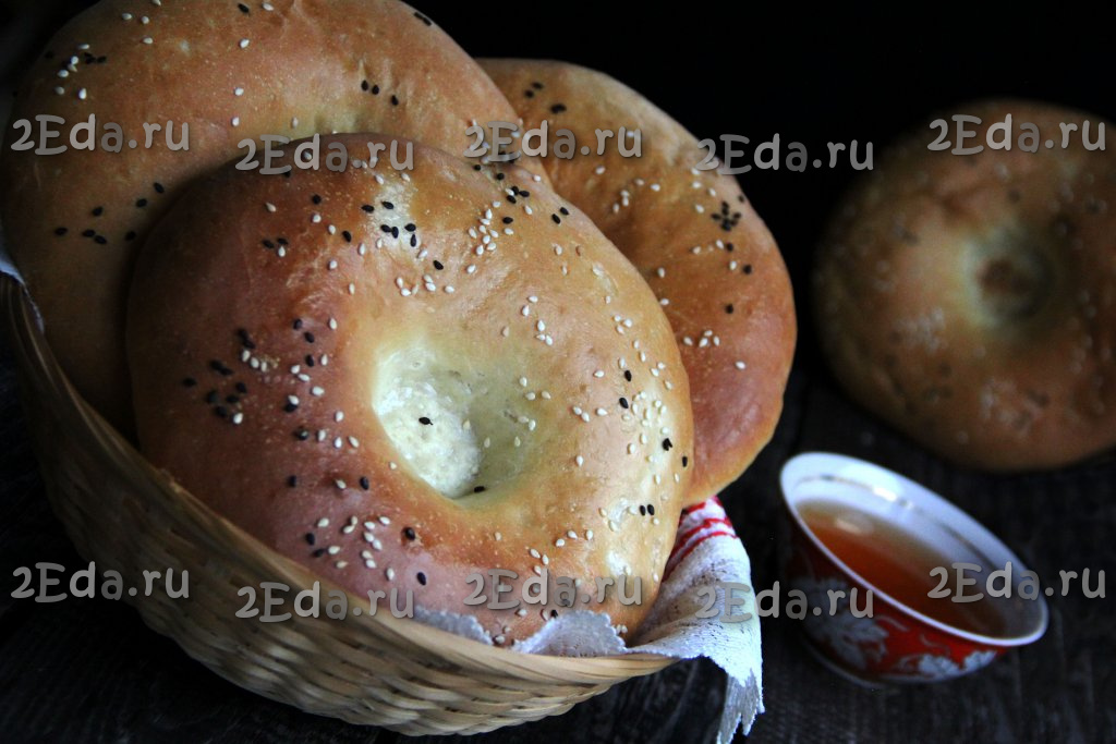 Узбекские лепешки без дрожжей — рецепт с фото