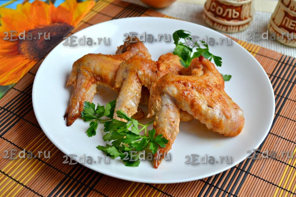 Как приготовить Запеченные куриные крылышки в горчичном соусе рецепт пошагово