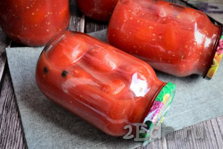 Помидоры в томатном соке без уксуса на зиму