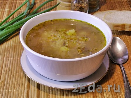 Постный суп с шампиньонами и гречкой