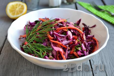Салат из свежей краснокочанной капусты