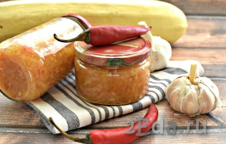 Рецепт аджики из кабачков с помидорами и болгарским перцем на зиму
