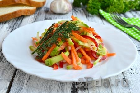 Рецепт салата из сырых кабачков