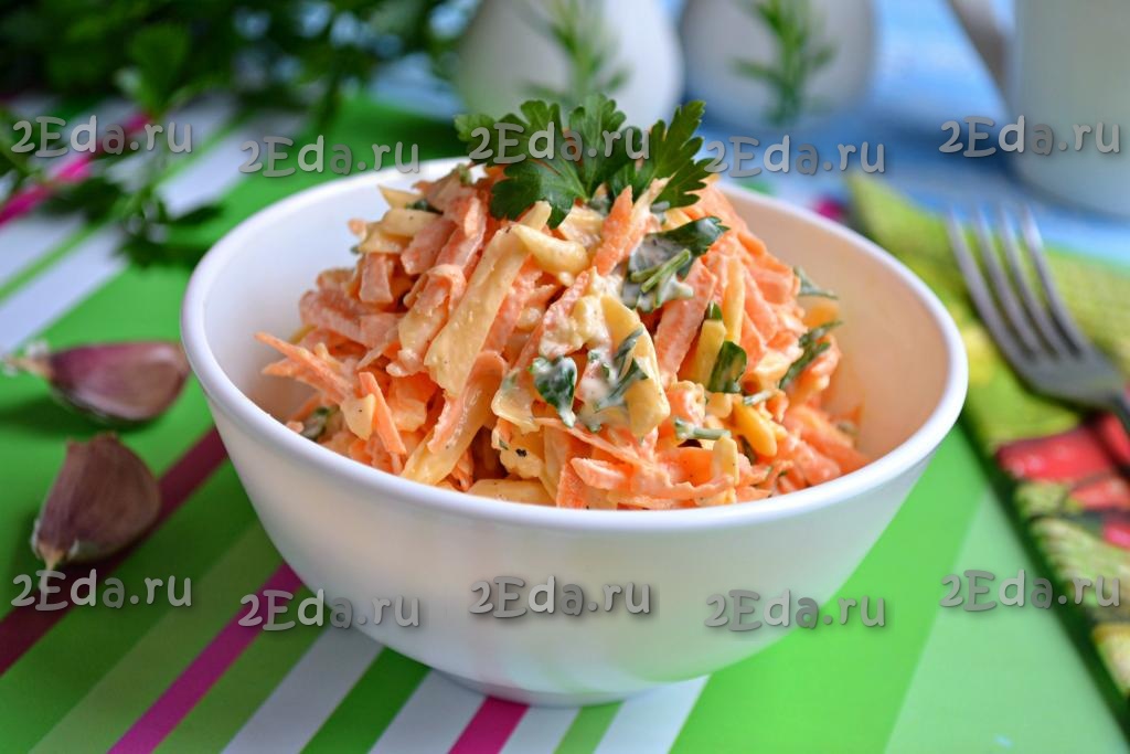 Как приготовить рецепт Салат из моркови на зиму