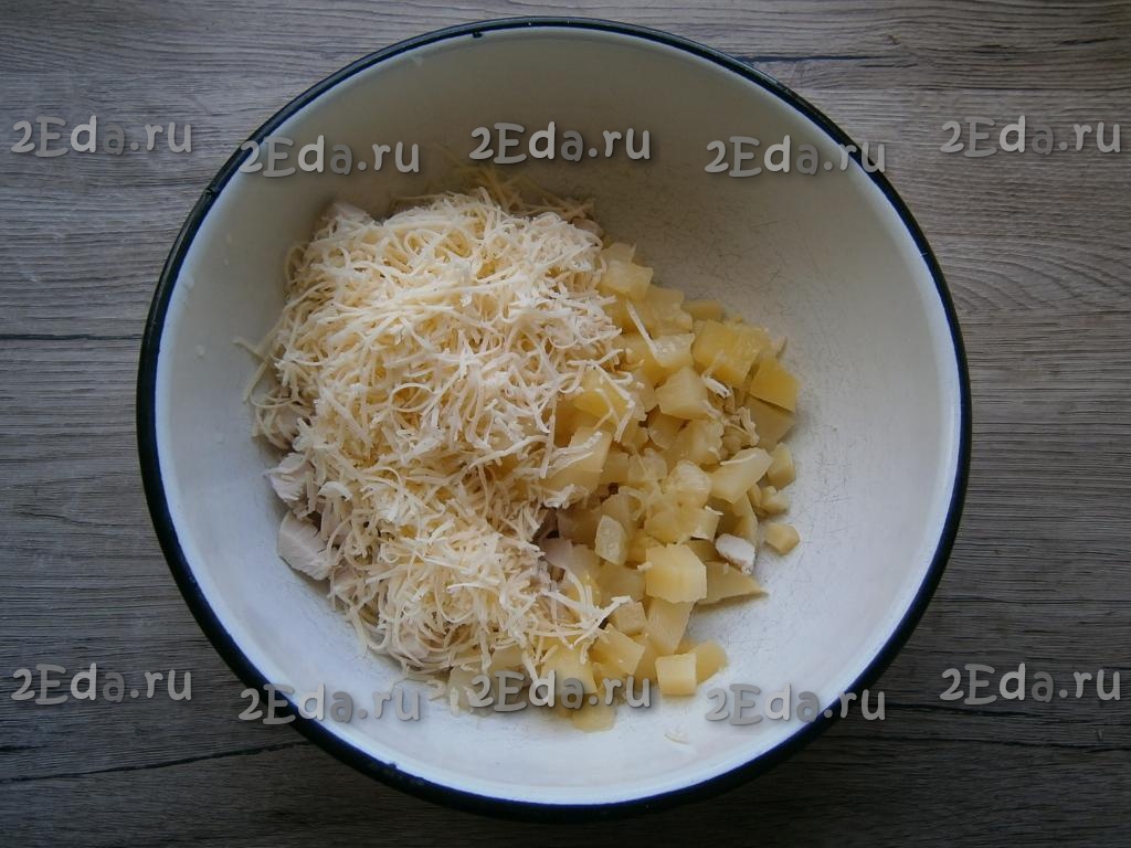 Немецкий картофельный салат с ананасами